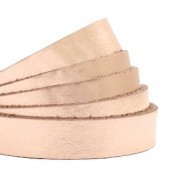 DQ leer plat 10mm metallic Light rosegold